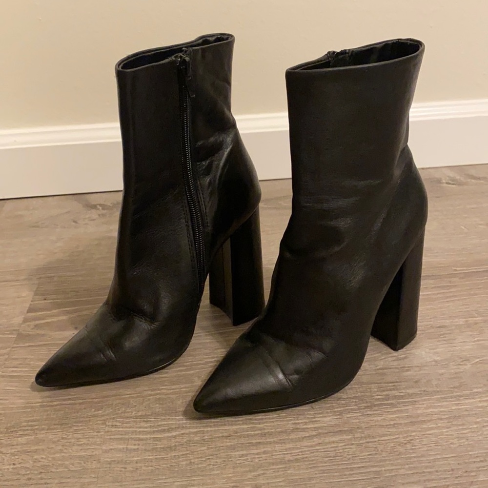 Black ankle booties
